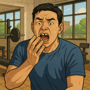 운동하다 치아 부러진다고 이걸 안 한다고요 지금 그럼 큰일 납니다