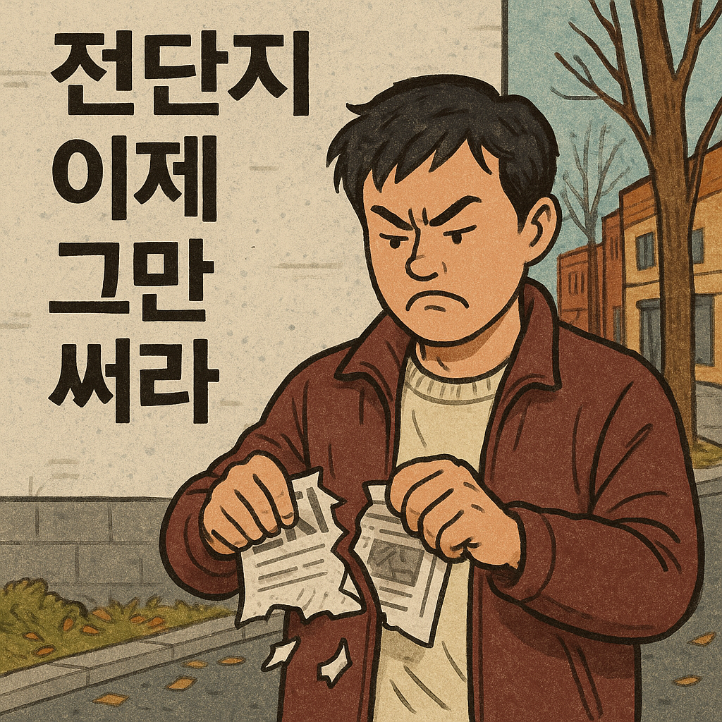 You are currently viewing 전단지 이제 그만 써라