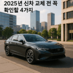 2025년 신차 교체 전 꼭 확인할 4가지