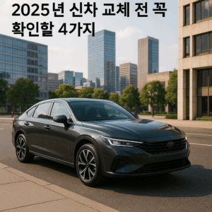 2025년 신차 교체 전 꼭 확인할 4가지