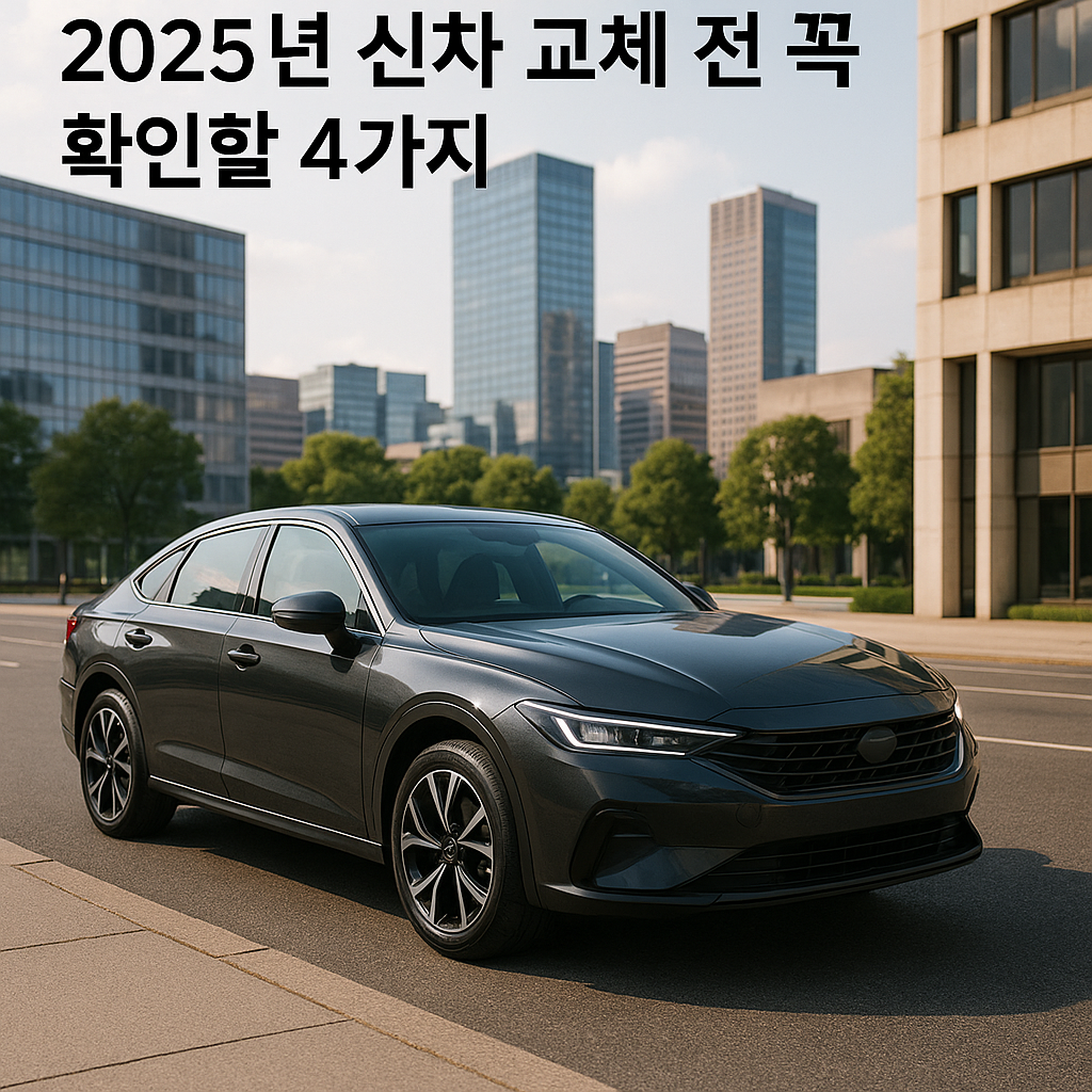Read more about the article 2025년 신차 교체 전 꼭 확인할 4가지