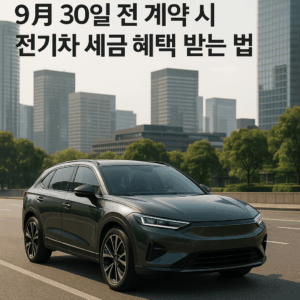 9월 30일 전 계약 시 전기차 세금 혜택 받는 법