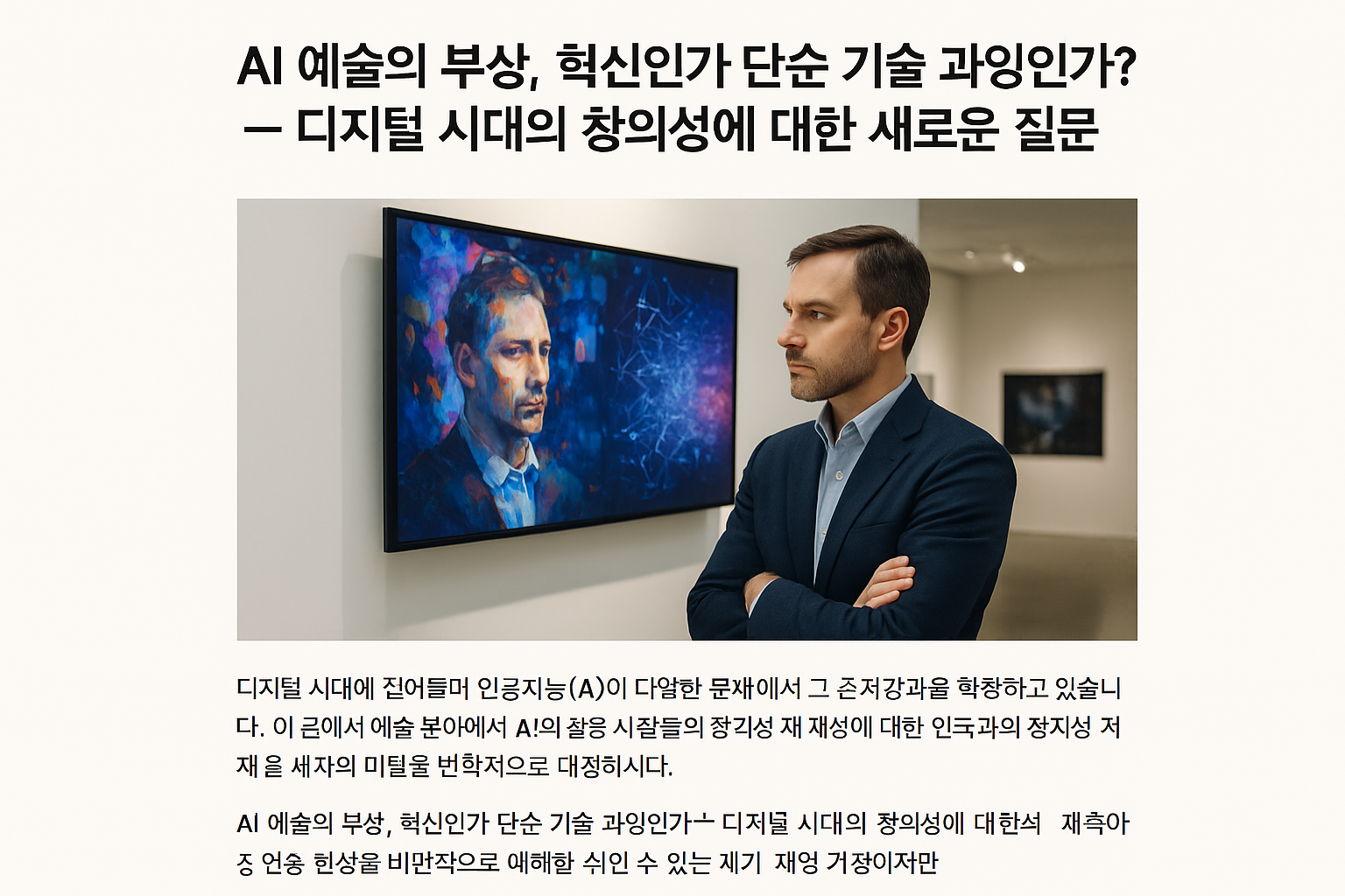 AI 예술의 부상 - 디지털 시대의 창의성 혁명